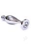 Rouge Fish Tail Stainless Steel Anal Plug Probe - Medium - Clear Jewel